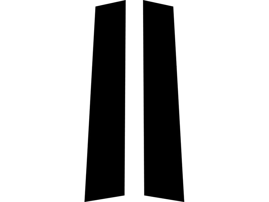 lexus sc 1992-2000 Brushed Aluminum Black Pillar Trim Diagram