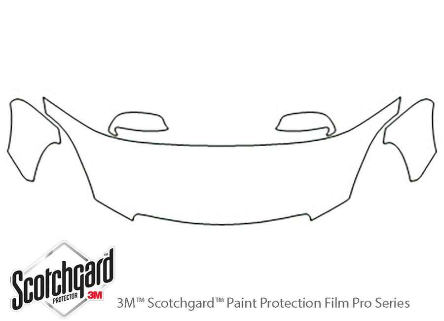 sc 3M Clear Bra Hood Precut PPF Diagram