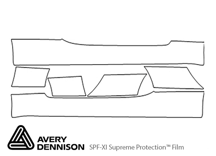 sc Avery Dennison Clear Bra Door Cup Precut PPF Diagram