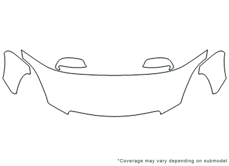 sc Avery Dennison Clear Bra Hood Precut PPF Diagram