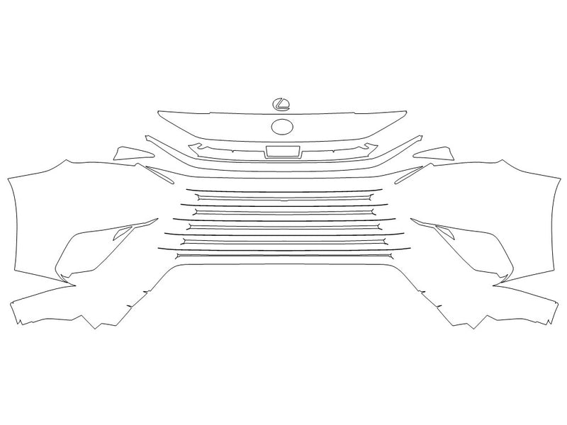 tx 3M Clear Bra Bumper Precut PPF Diagram