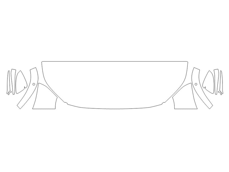 tx 3M Clear Bra Hood Precut PPF Diagram