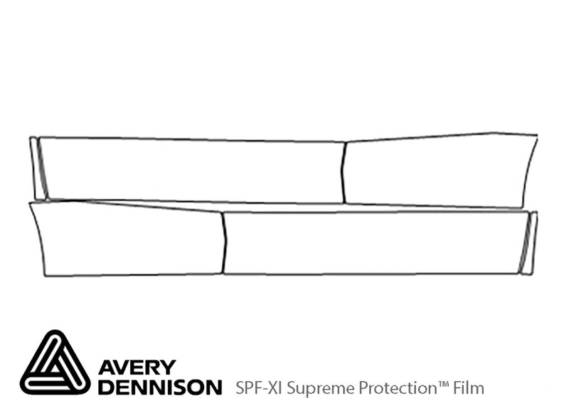 ux Avery Dennison Clear Bra Door Cup Precut PPF Diagram