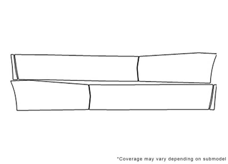 ux 3M Clear Bra Door Cup Precut PPF Diagram