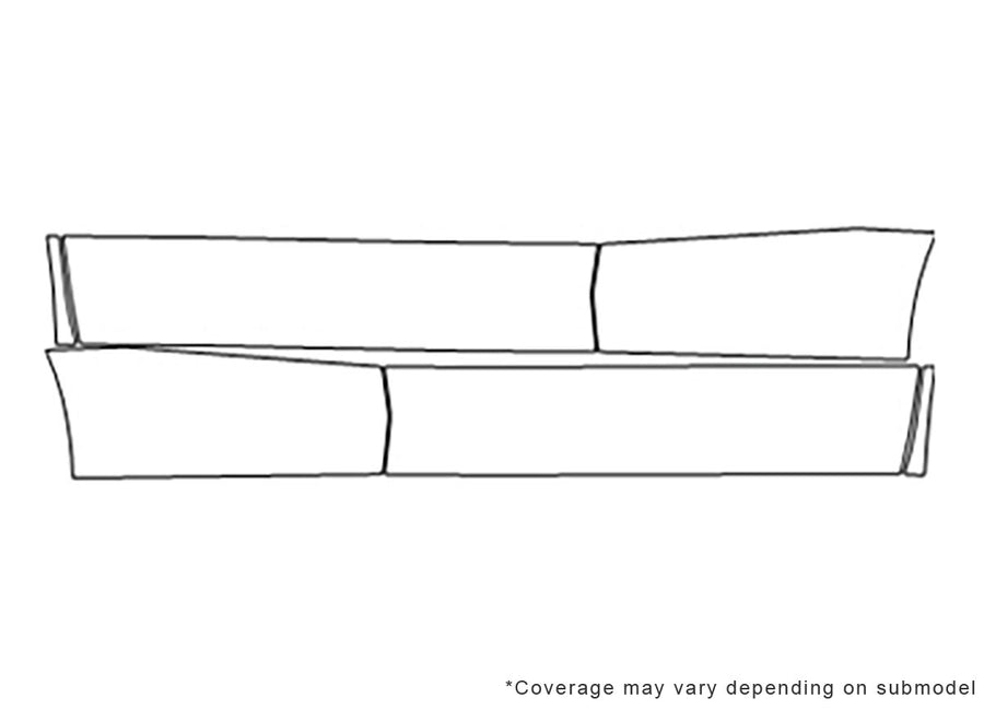 ux 3M Clear Bra Door Cup Precut PPF Diagram