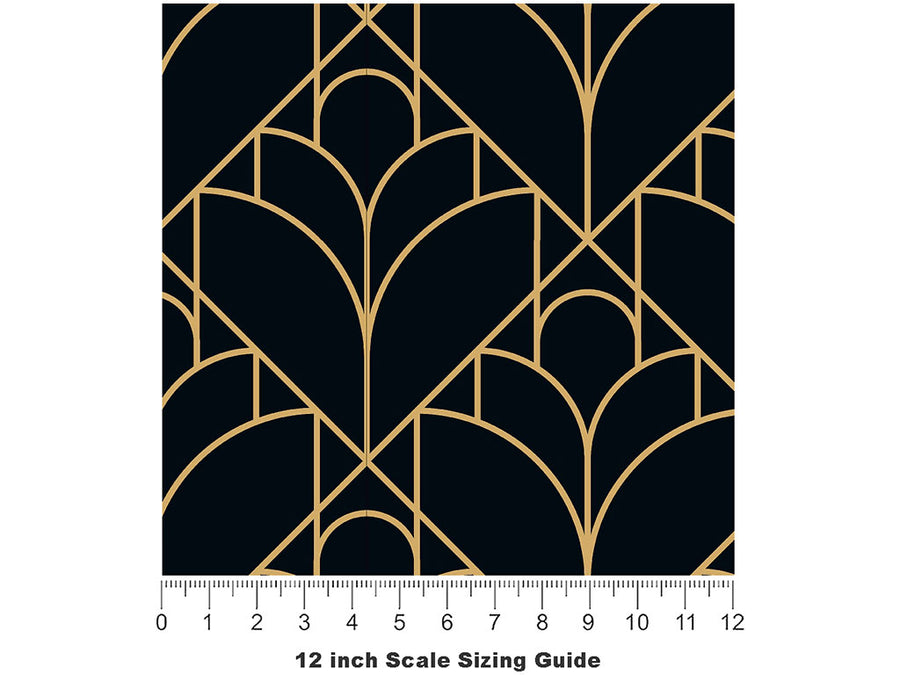 Library Visit Art Deco Vinyl Film Pattern Size 12 inch Scale~Rwraps Library Visit Art Deco Sizing Chart~2