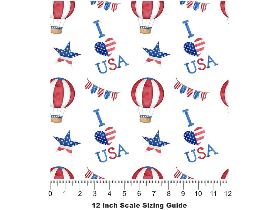 Lift Off Americana Vinyl Film Pattern Size 12 inch Scale~Rwraps Lift Off Americana Sizing Chart~3
