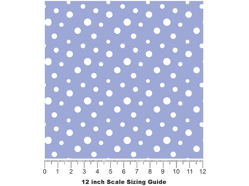 Light Blue Polka Dot Vinyl Film Pattern Size 12 inch Scale~Rwraps Light Blue Polka Dot Sizing Chart~2