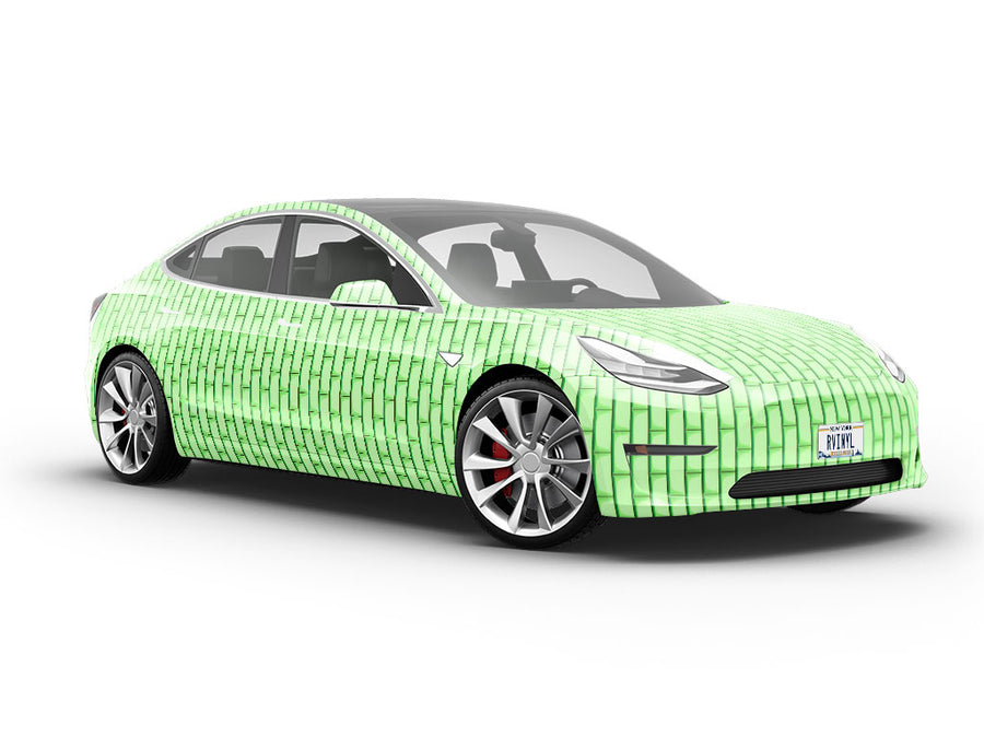 Light Green Brick Vehicle Vinyl Wrap