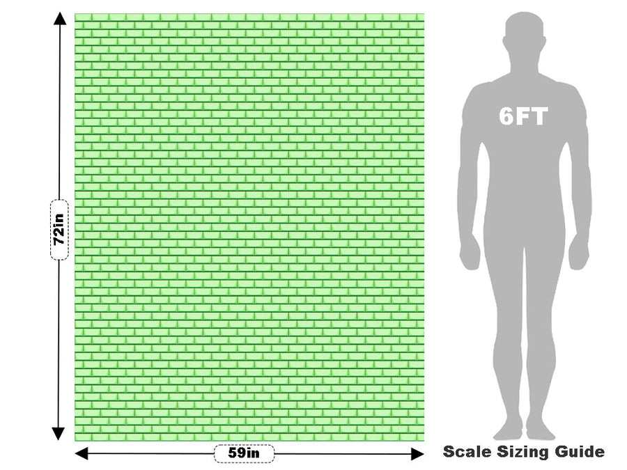 Light Green Brick Vehicle Wrap Scale~Rwraps Series 914 Light Green Brick Measurements~2