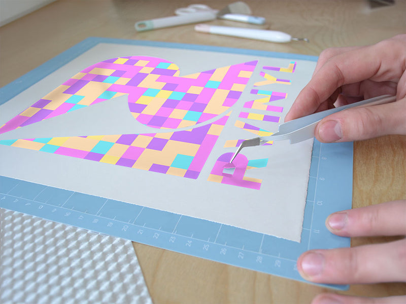 lilac bouquet pixel Easy Weed Craft Vinyl