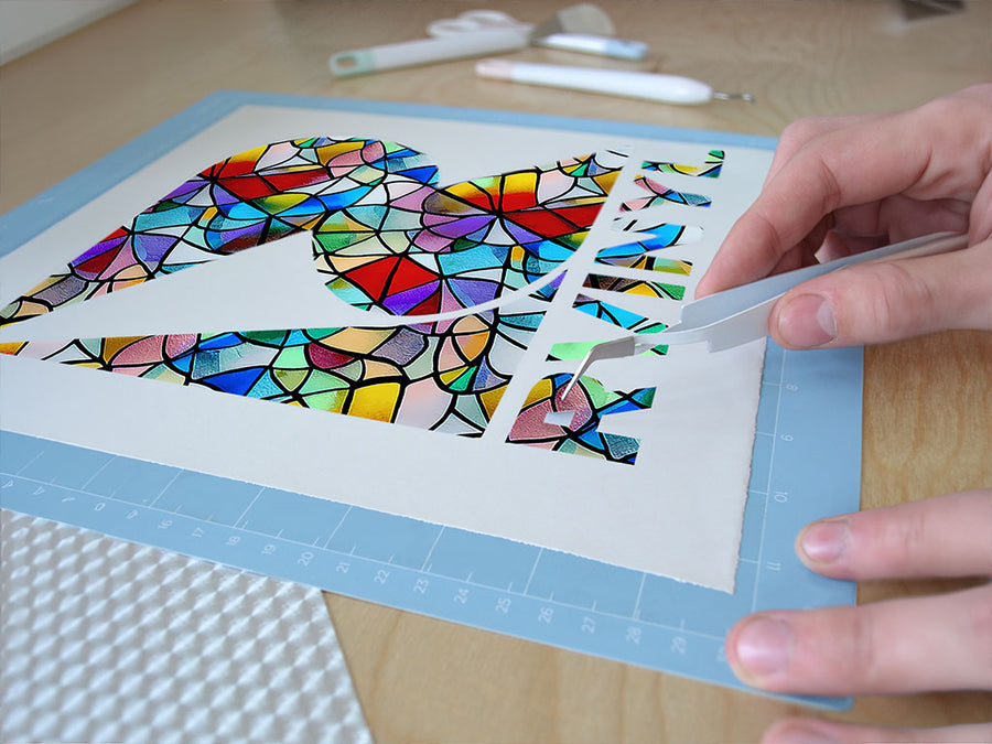 lily pads stained glass Easy Weed Craft Vinyl