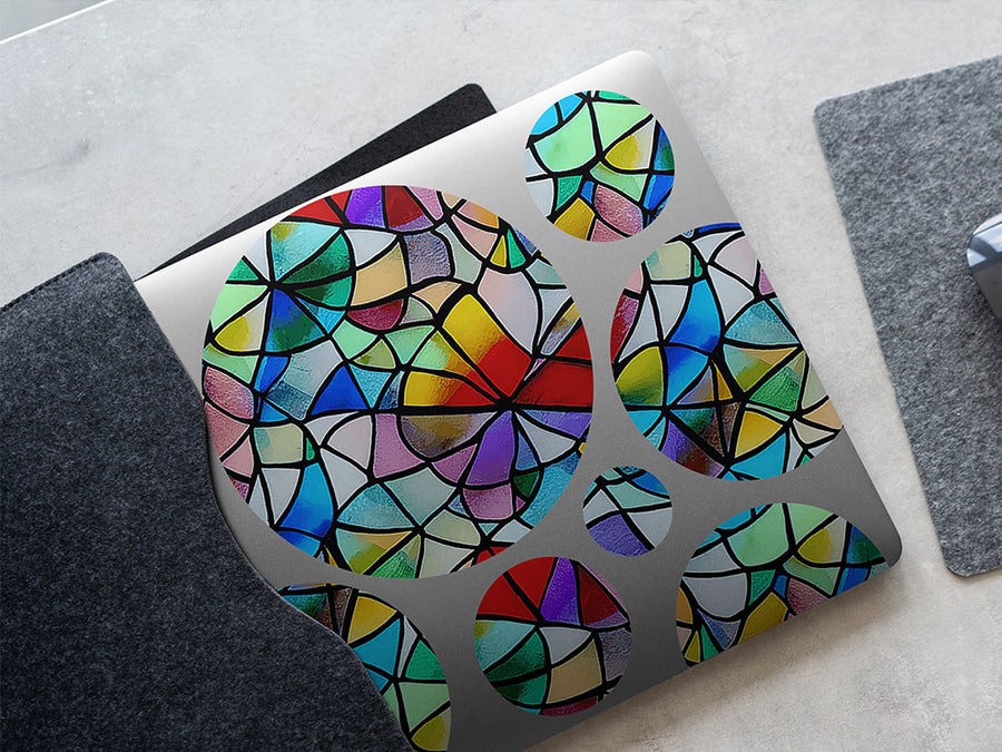 lily pads stained glass DIY Laptop Stickers