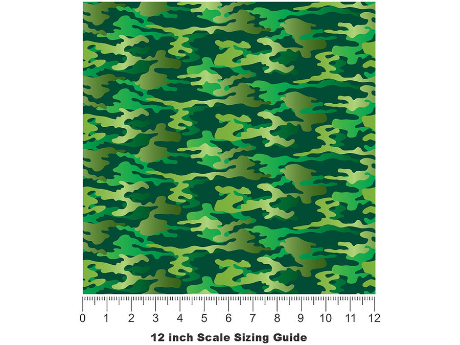 Lime Hunter Camouflage Vinyl Film Pattern Size 12 inch Scale~Rwraps Lime Hunter Camouflage Sizing Chart~3