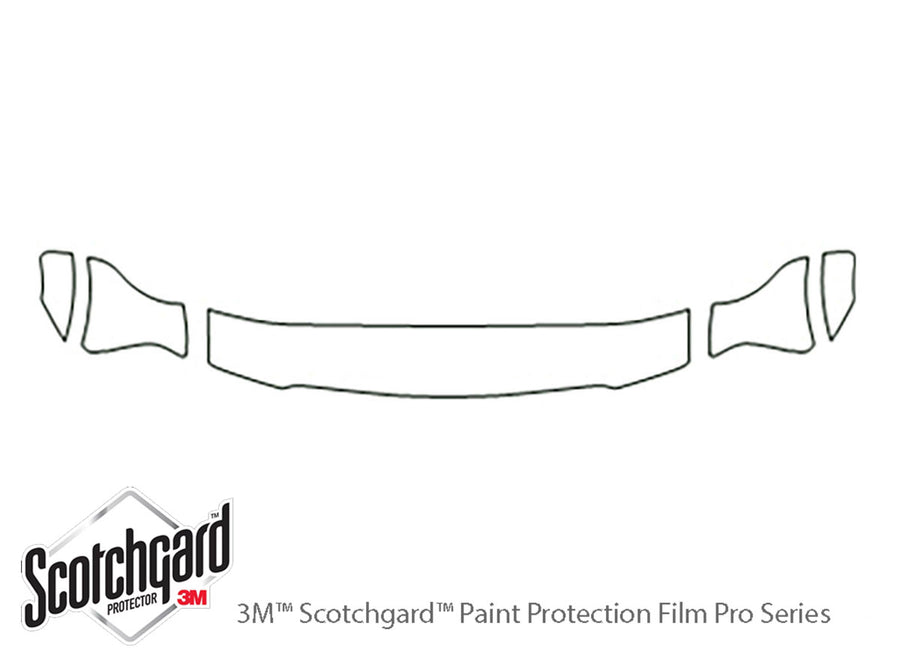 aviator 3M Clear Bra Hood Precut PPF Diagram