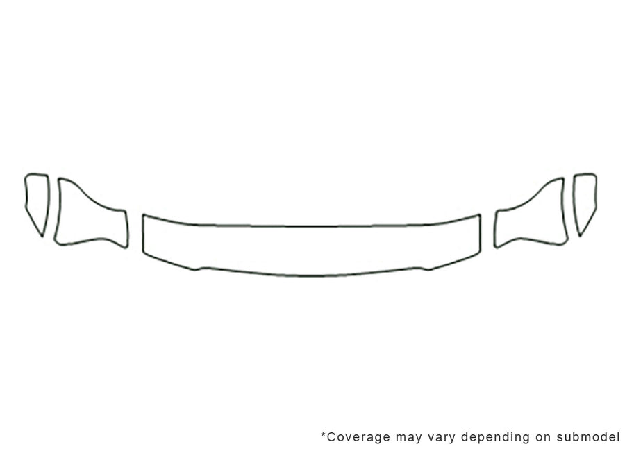 aviator Avery Dennison Clear Bra Hood Precut PPF Diagram