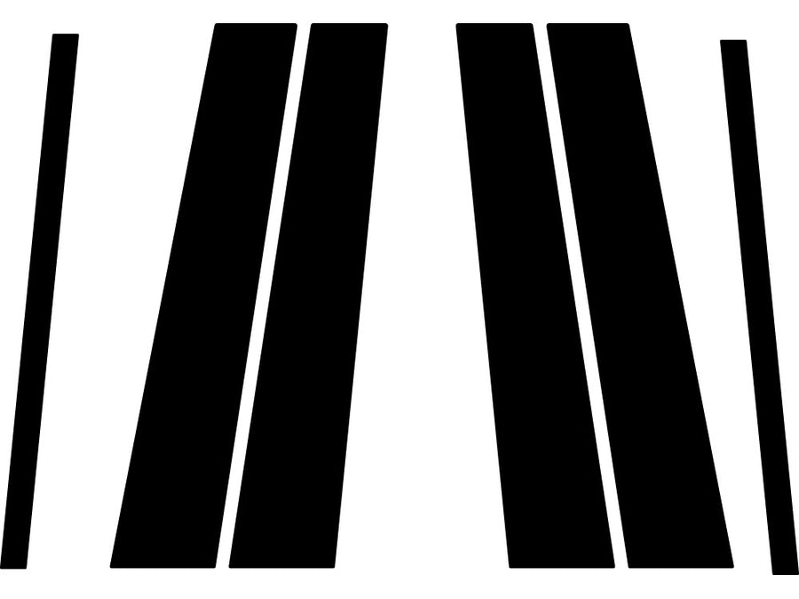 lincoln aviator 2003-2005 Matte Black Pillar Trim Diagram