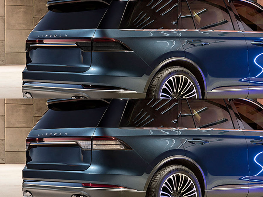 aviator Before and After Smoked Taillights