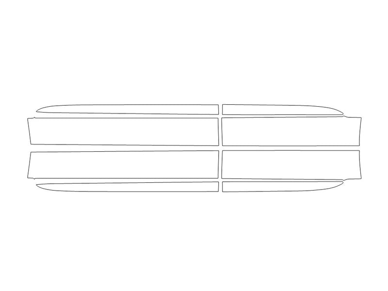 aviator 3M Clear Bra Door Cup Precut PPF Diagram