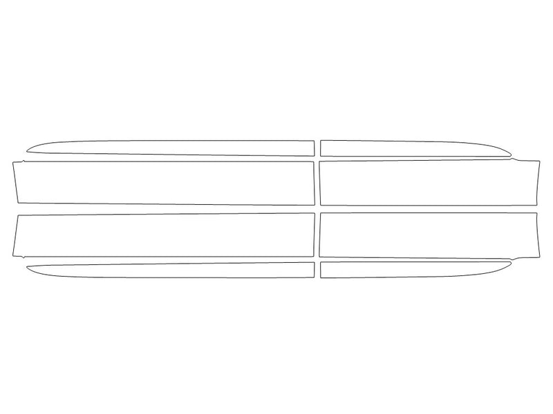 aviator 3M Clear Bra Door Cup Precut PPF Diagram