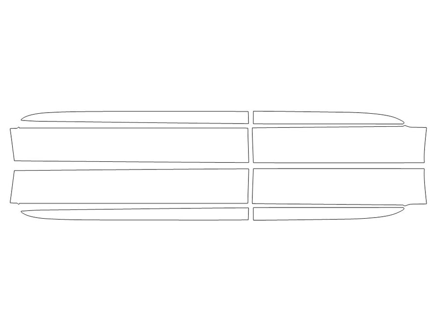 aviator 3M Clear Bra Door Cup Precut PPF Diagram