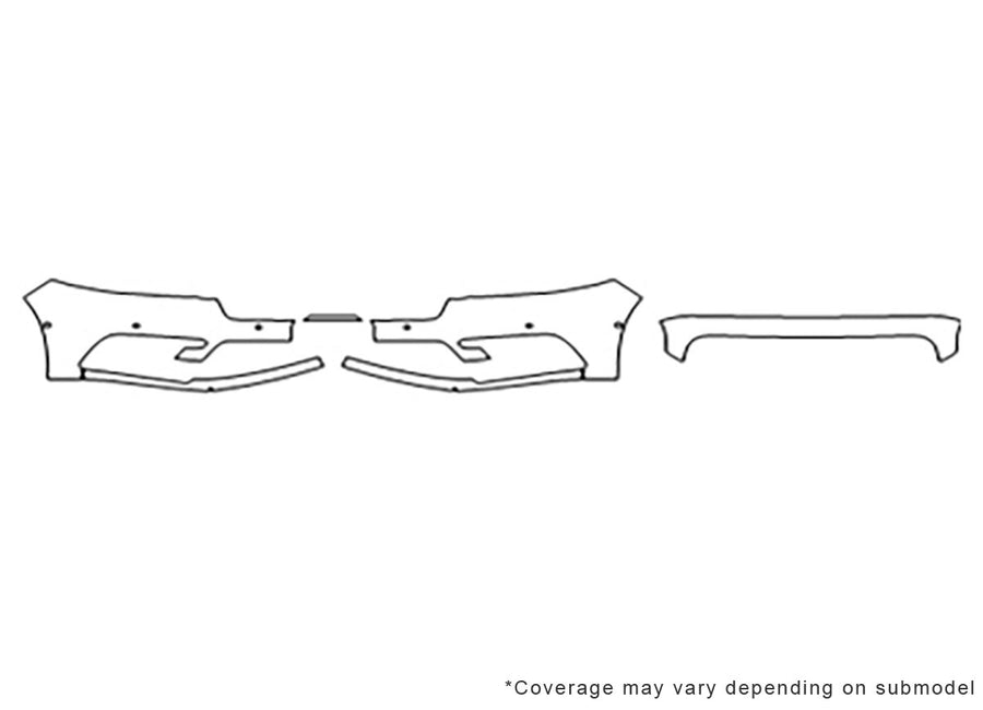continental Avery Dennison Clear Bra Bumper Precut PPF Diagram