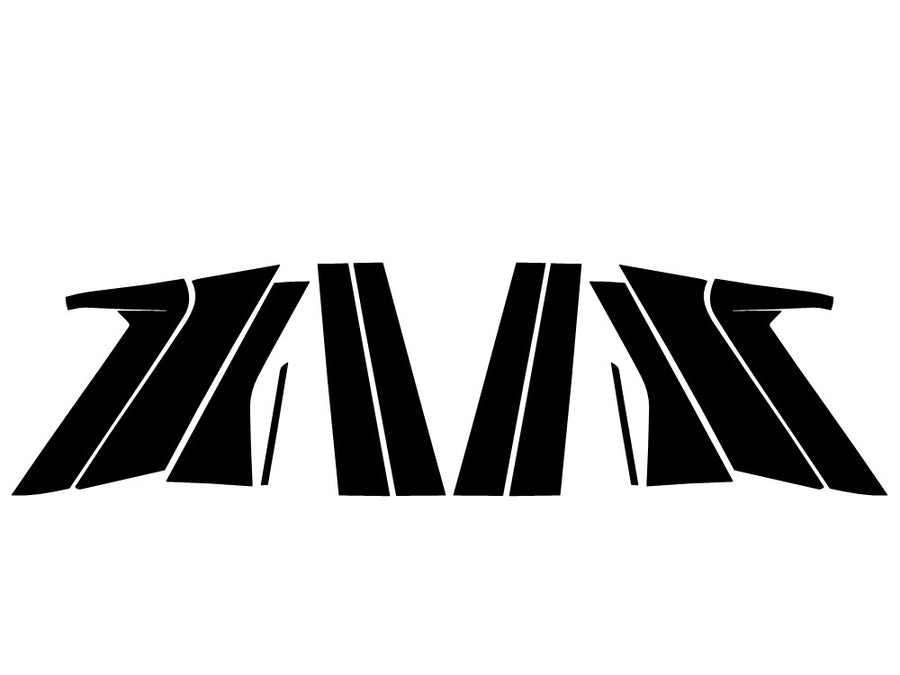 lincoln corsair 2020-2024 Brushed Aluminum Black Pillar Trim Diagram