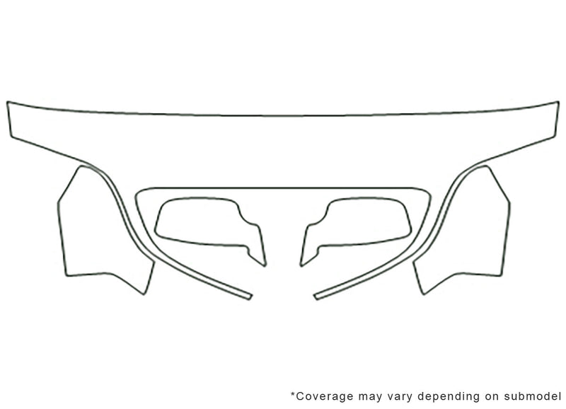 ls Avery Dennison Clear Bra Hood Precut PPF Diagram