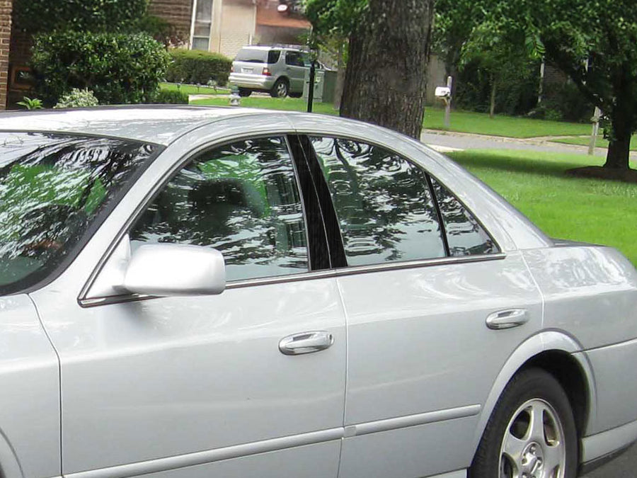 lincoln ls 2000-2006 Brushed Aluminum Black Pillar Cover Diagram