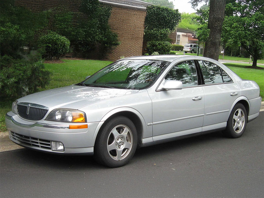 lincoln ls 2000-2006 Brushed Aluminum Black Pillar Trim