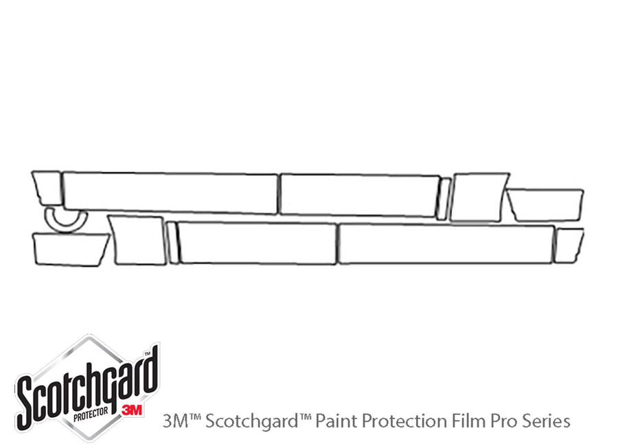 mark lt 3M Clear Bra Door Cup Precut PPF Diagram