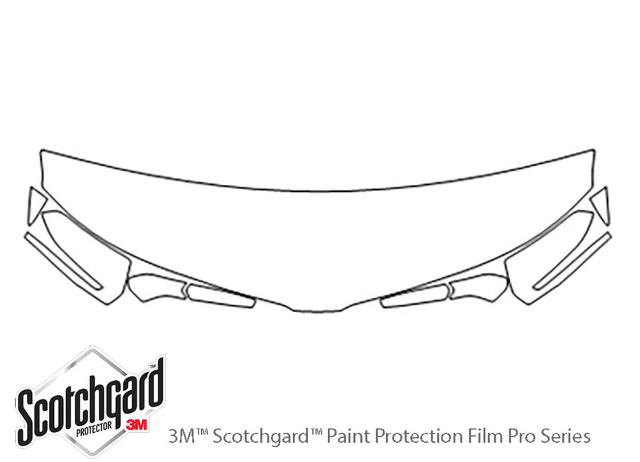 mkc 3M Clear Bra Hood Precut PPF Diagram