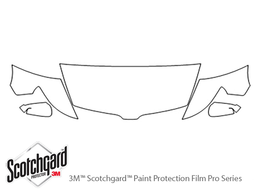 mks 3M Clear Bra Hood Precut PPF Diagram