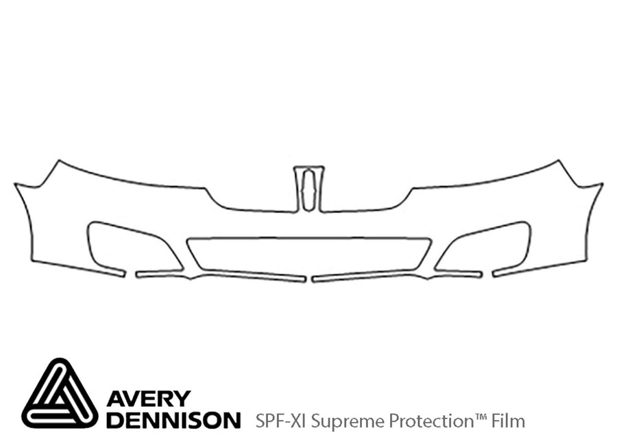 mks Avery Dennison Clear Bra Bumper Precut PPF Diagram