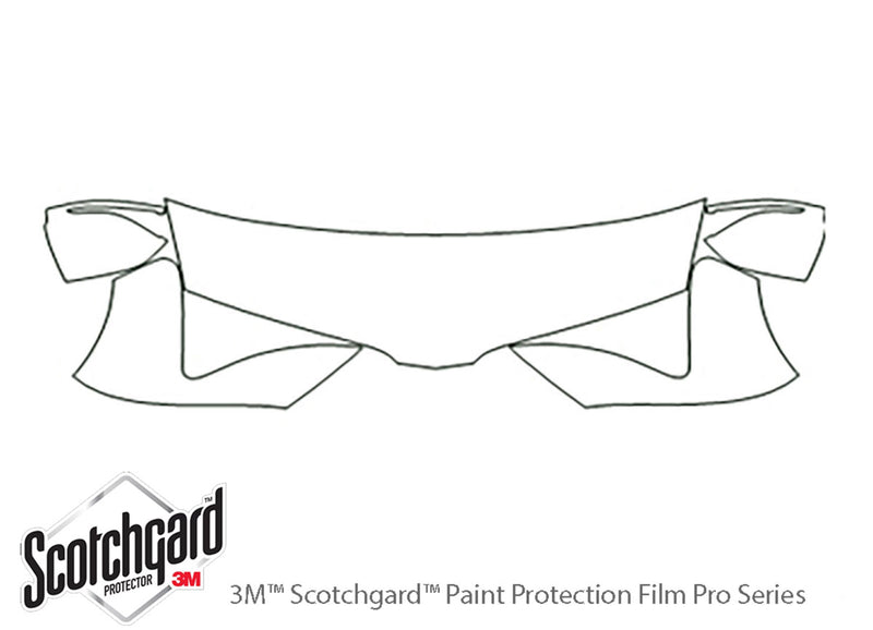 mkt 3M Clear Bra Hood Precut PPF Diagram