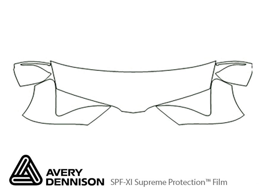 mkt Avery Dennison Clear Bra Hood Precut PPF Diagram