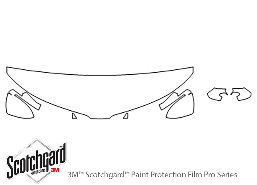 mkx 3M Clear Bra Hood Precut PPF Diagram