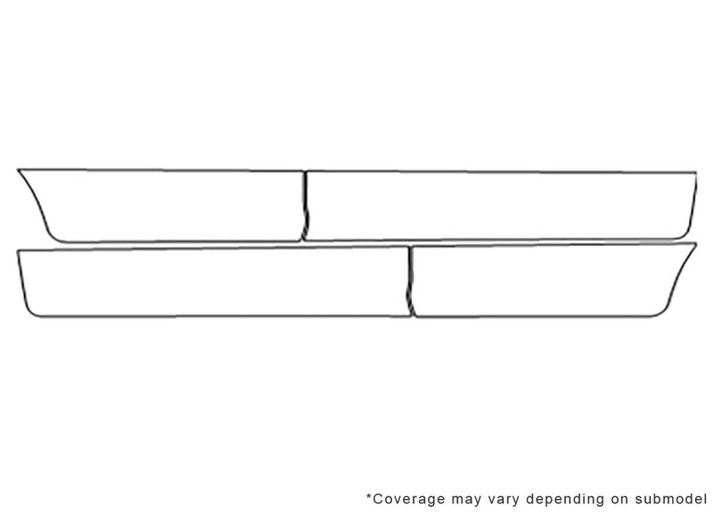 mkz 3M Clear Bra Door Cup Precut PPF Diagram