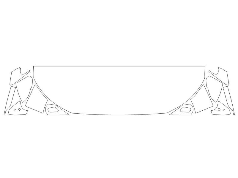 nautilus 3M Clear Bra Hood Precut PPF Diagram