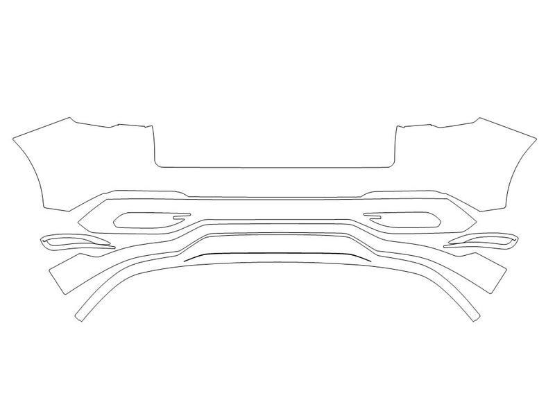nautilus Avery Dennison Clear Bra Door Cup Precut PPF Diagram