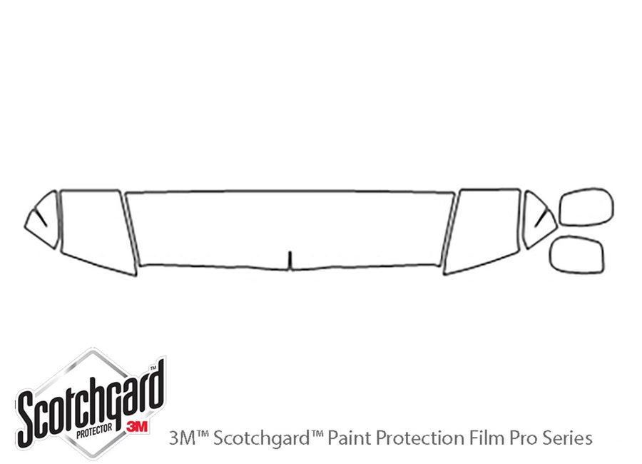 navigator 3M Clear Bra Hood Precut PPF Diagram