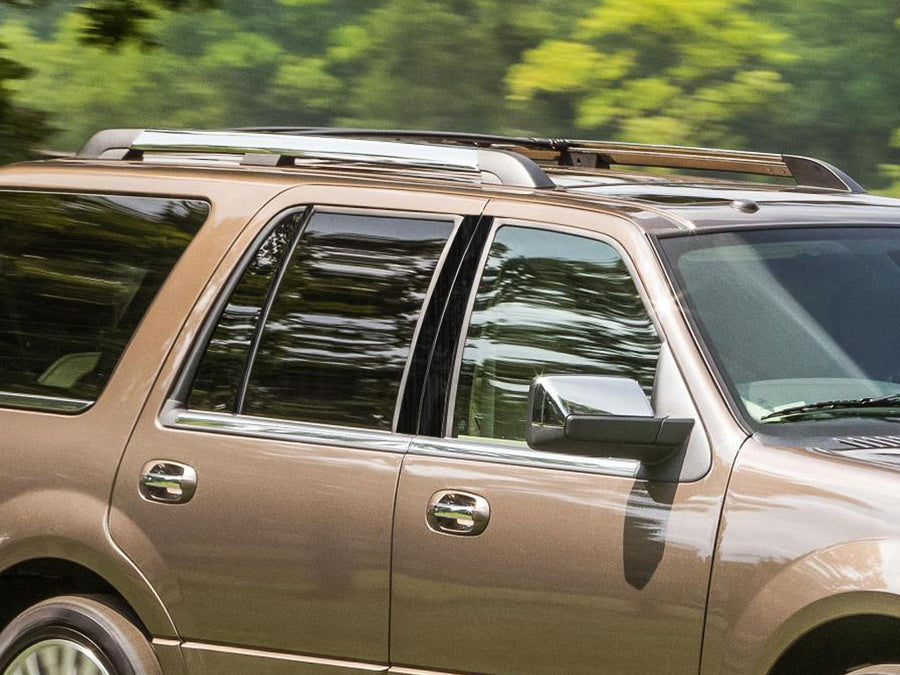 lincoln navigator 1998-2017 Brushed Aluminum Black Pillar Cover Diagram