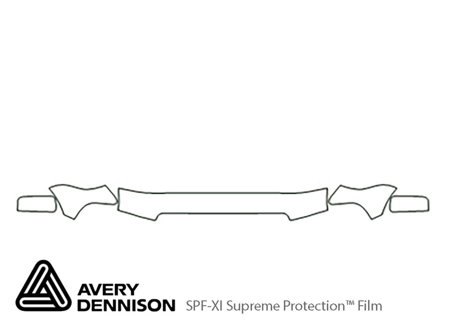 navigator Avery Dennison Clear Bra Hood Precut PPF Diagram