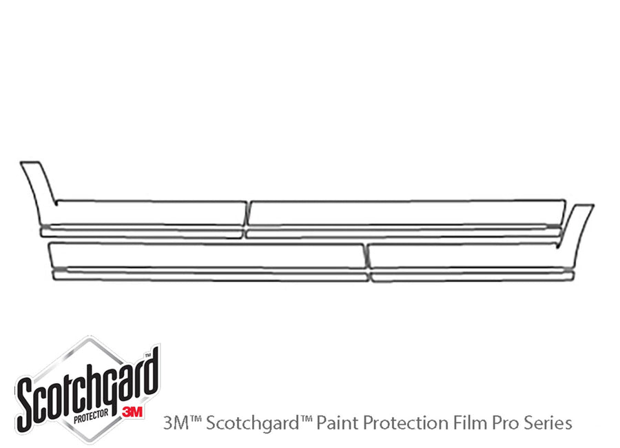 navigator 3M Clear Bra Door Cup Precut PPF Diagram
