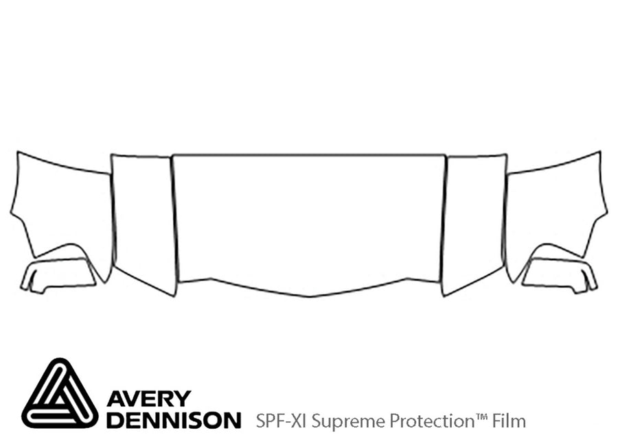 navigator Avery Dennison Clear Bra Hood Precut PPF Diagram