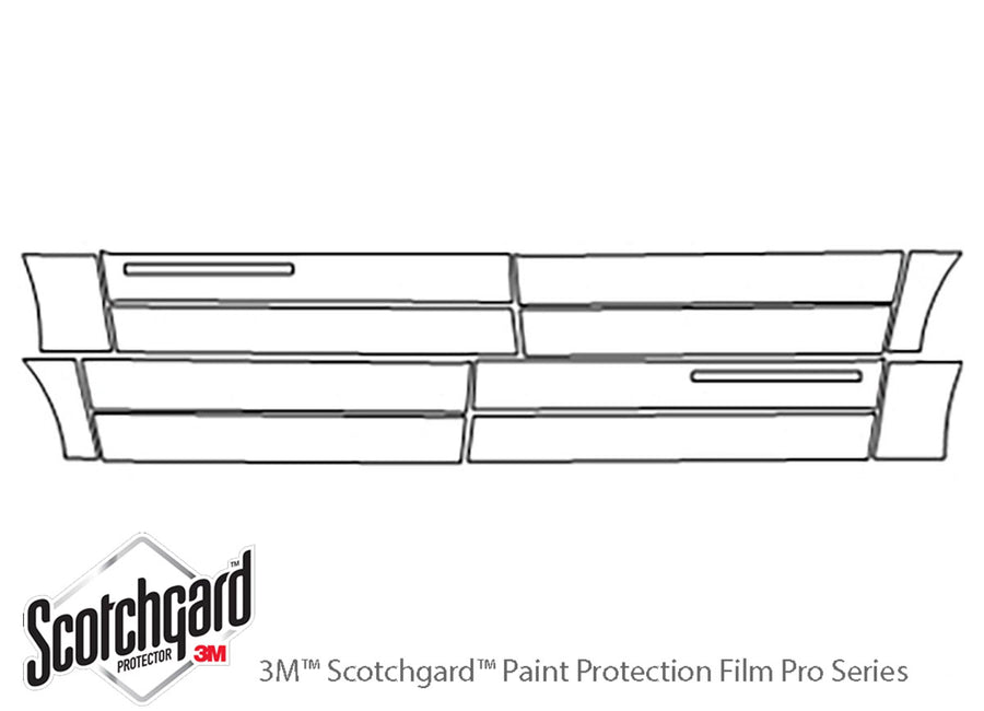 navigator 3M Clear Bra Door Cup Precut PPF Diagram