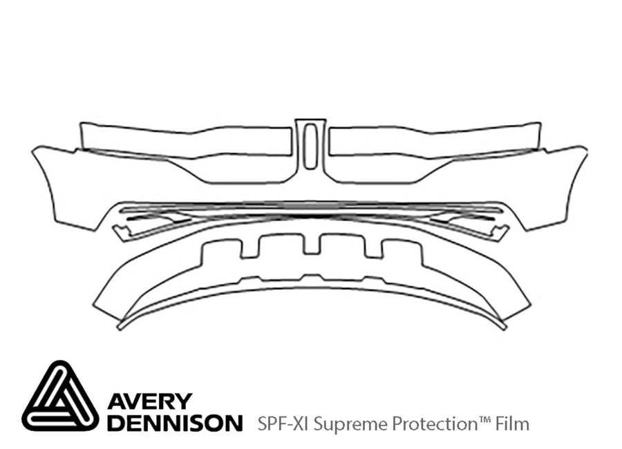 navigator Avery Dennison Clear Bra Bumper Precut PPF Diagram