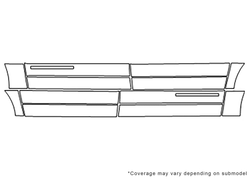 navigator 3M Clear Bra Door Cup Precut PPF Diagram