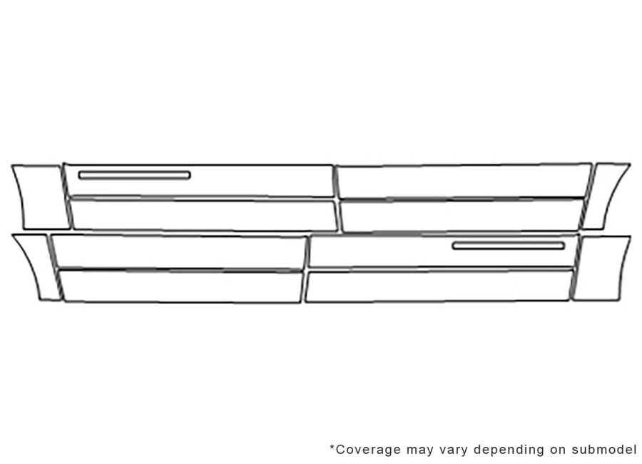 navigator 3M Clear Bra Door Cup Precut PPF Diagram