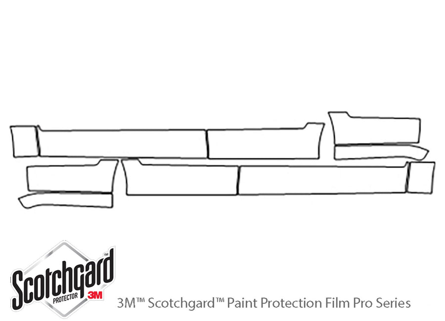 navigator 3M Clear Bra Door Cup Precut PPF Diagram
